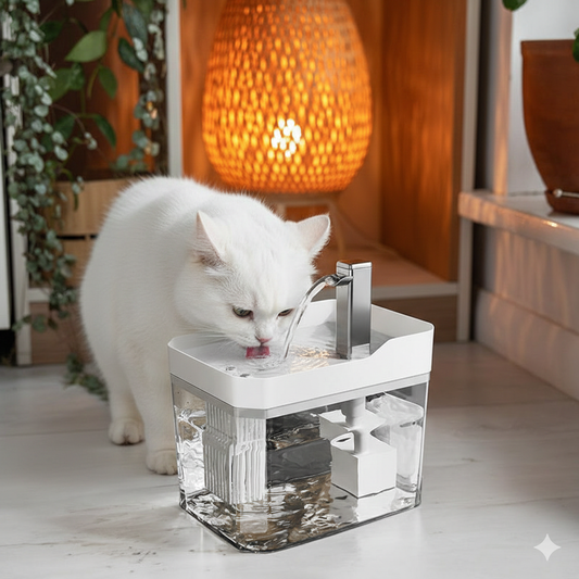 Automatic Pet Water Fountain - Filtered Drinking Fountain for Dogs & Cats