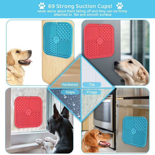 Dog Lick Pad - Slow Feeder Mat with Suction Cups
