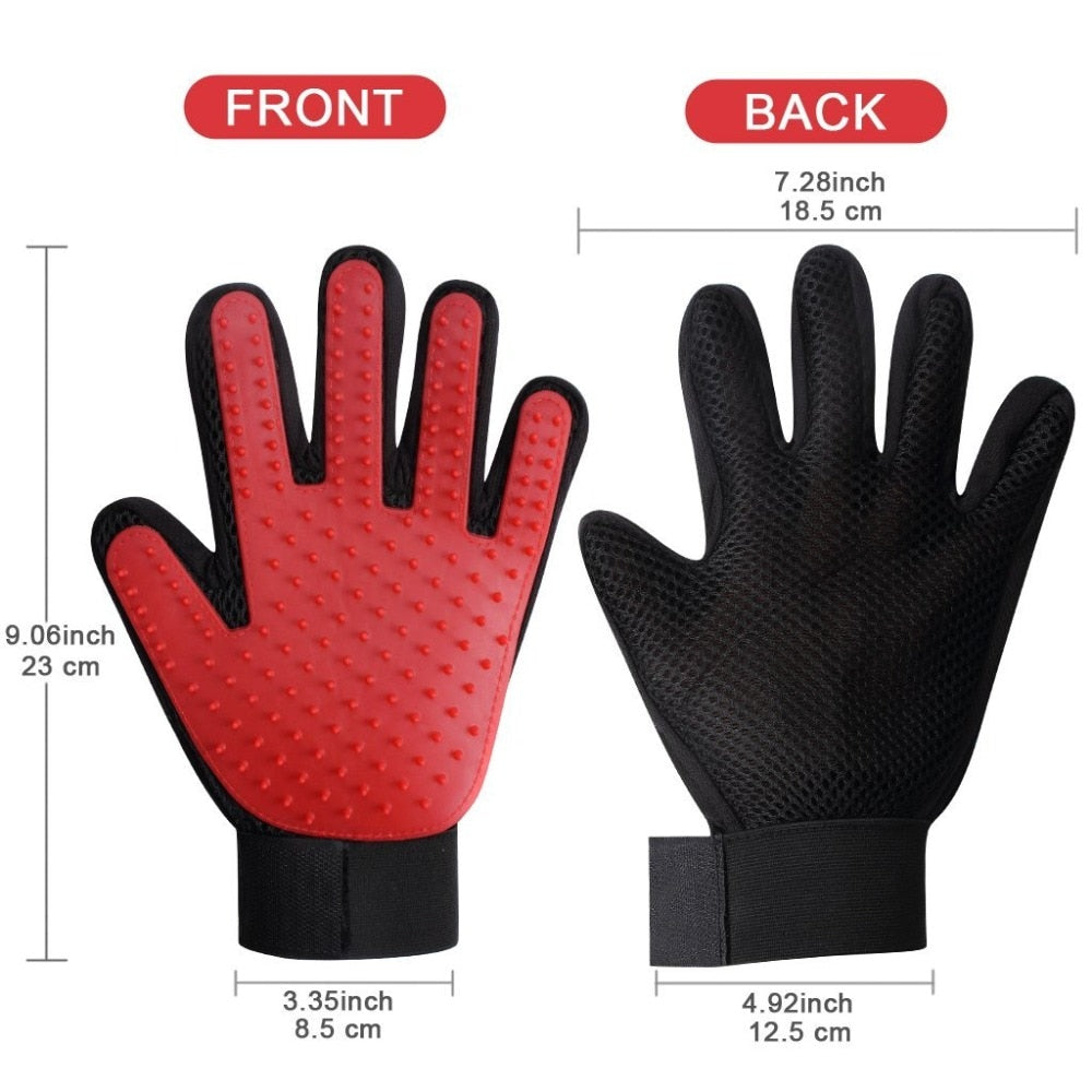 Pet Grooming Glove - Deshedding Brush for Dogs & Cats