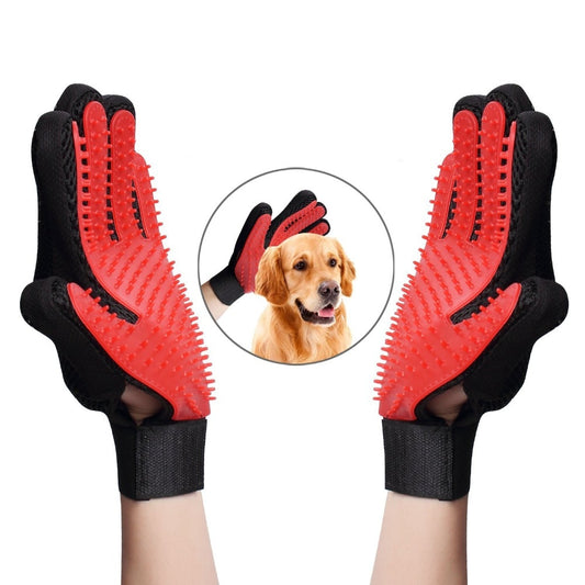 Pet Grooming Glove - Deshedding Brush for Dogs & Cats