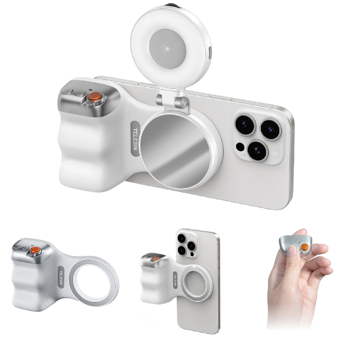 Magnetic Photography Grip - Wireless Bluetooth Stabilizer for All magnetic charging Phones
