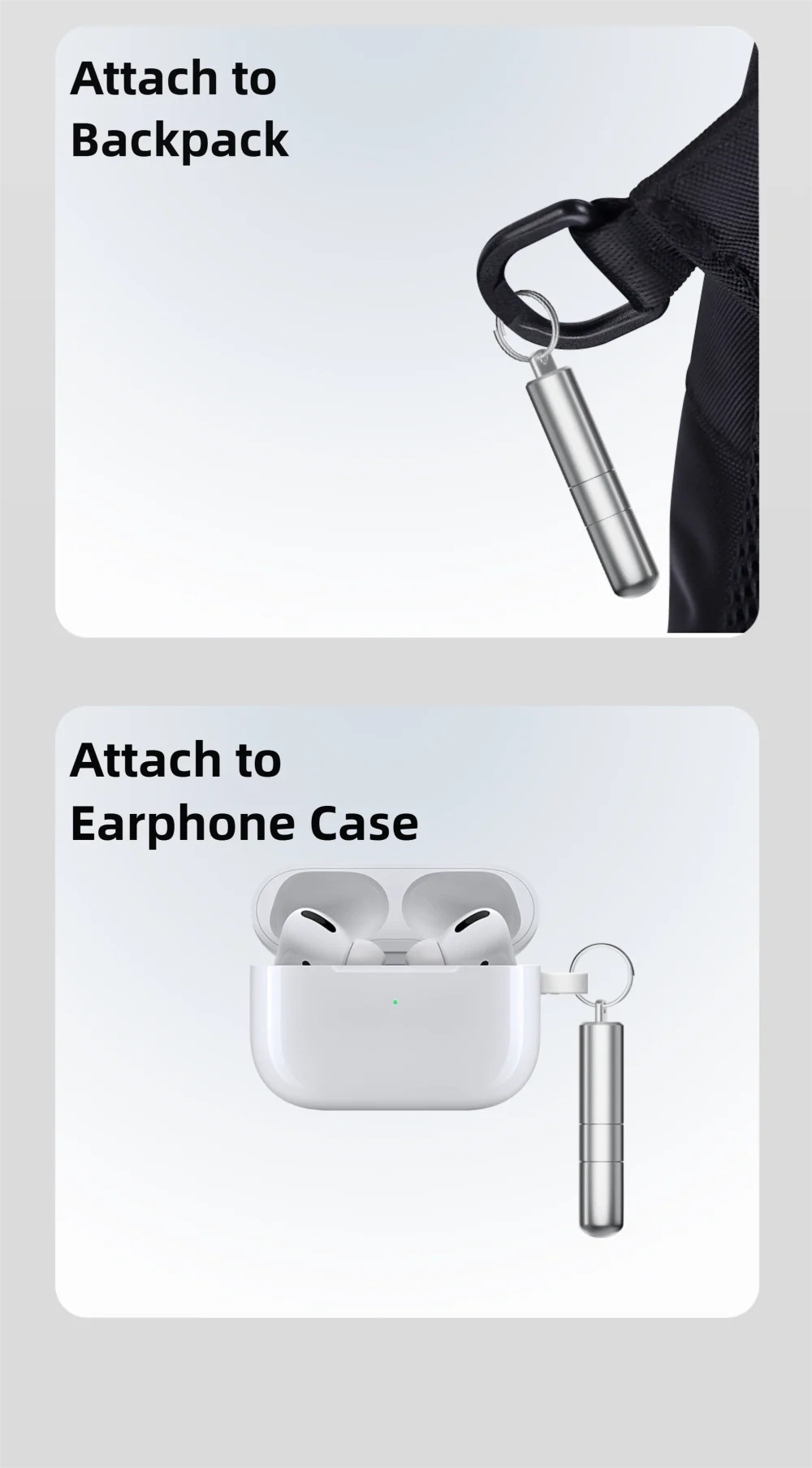 2-in-1 SIM Card Tool & Earphone Cleaning Brush - Portable Keychain