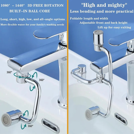 360° Swivel Kitchen Faucet Extender - Splash-Proof Dual Mode