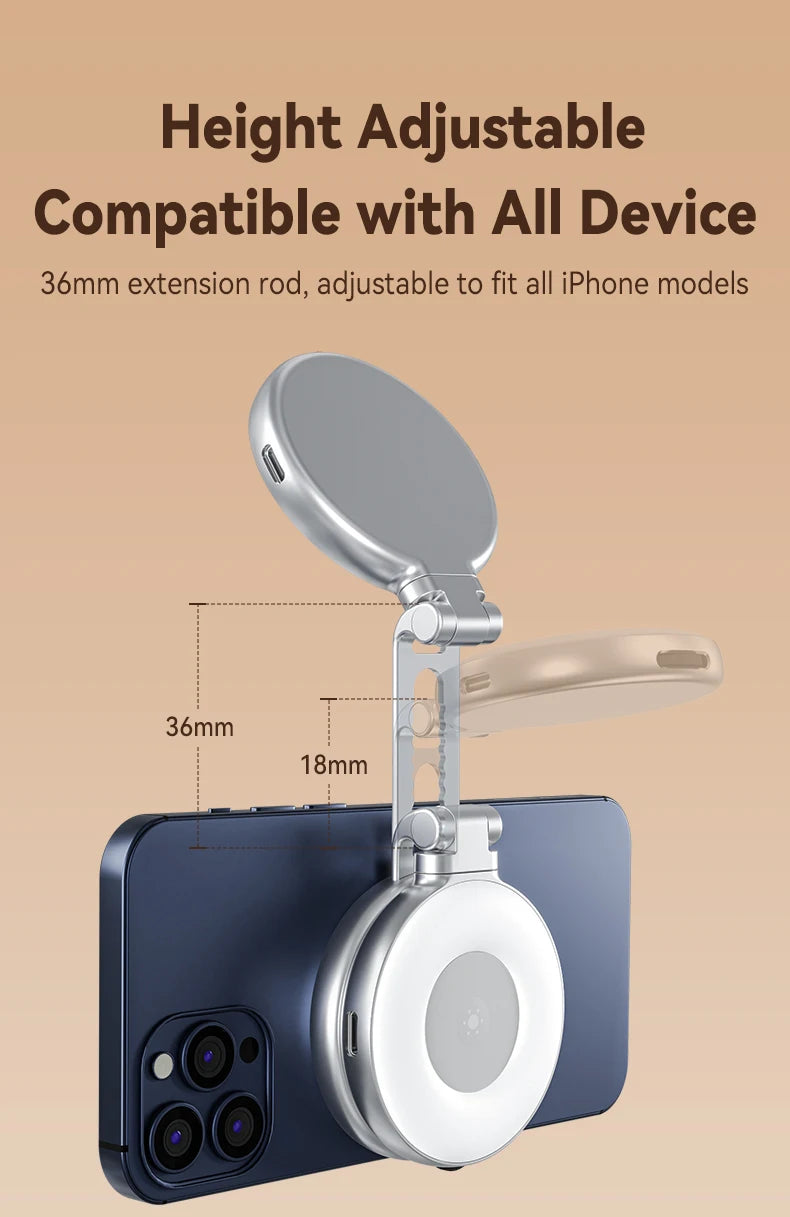 Magnetic Photography Grip - Wireless Bluetooth Stabilizer for All magnetic charging Phones