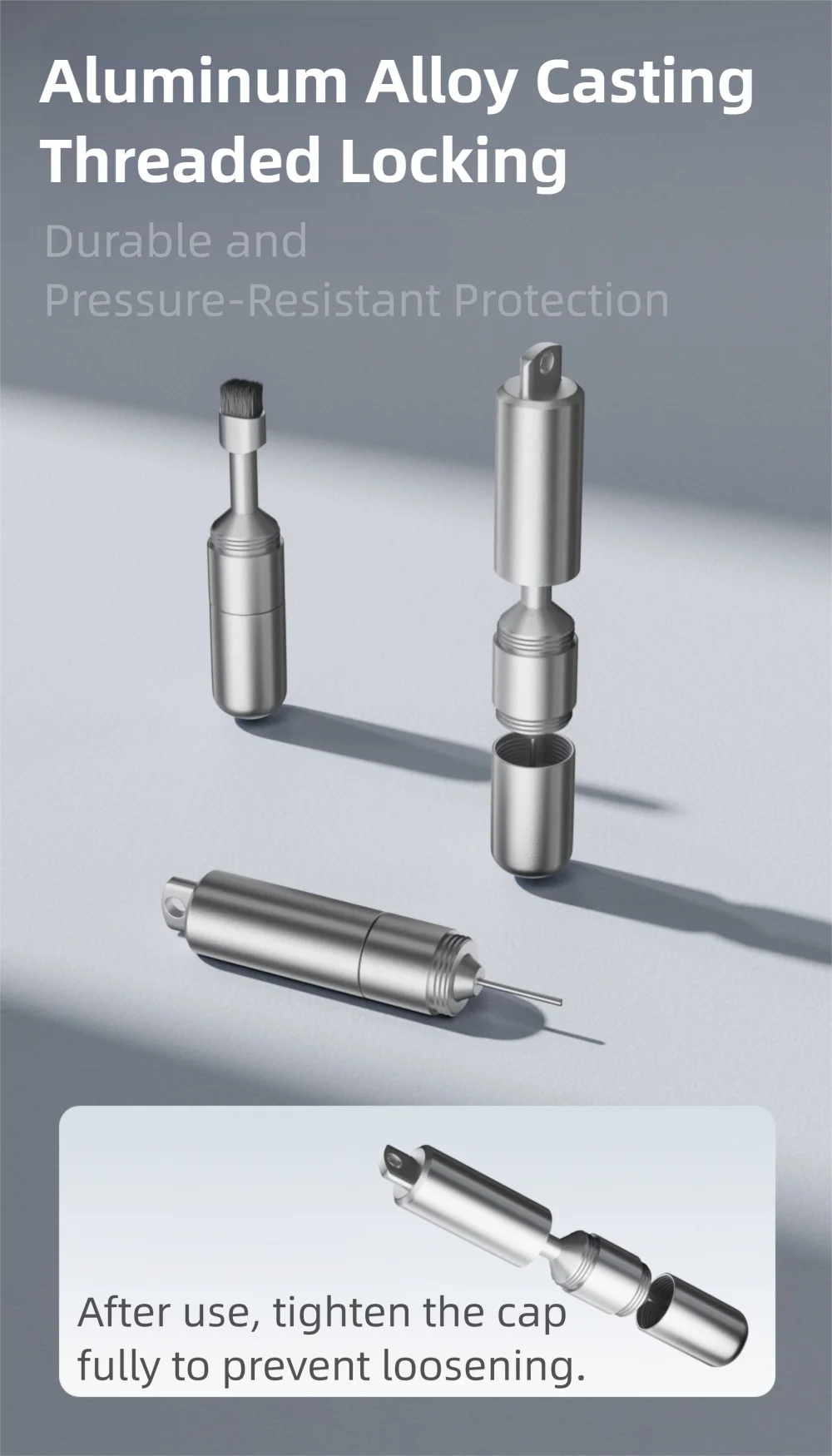 2-in-1 SIM Card Tool & Earphone Cleaning Brush - Portable Keychain