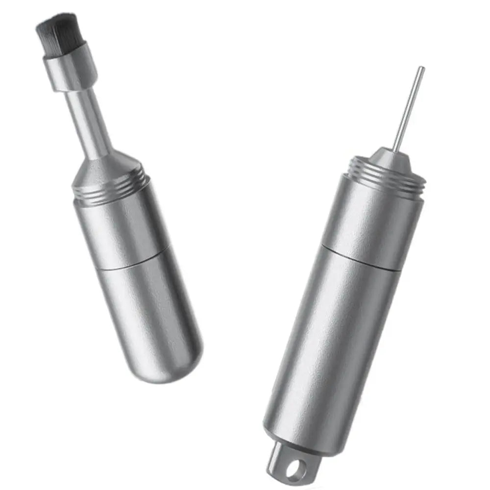 2-in-1 SIM Card Tool & Earphone Cleaning Brush - Portable Keychain