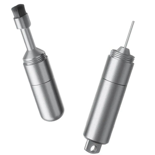 2-in-1 SIM Card Tool & Earphone Cleaning Brush - Portable Keychain