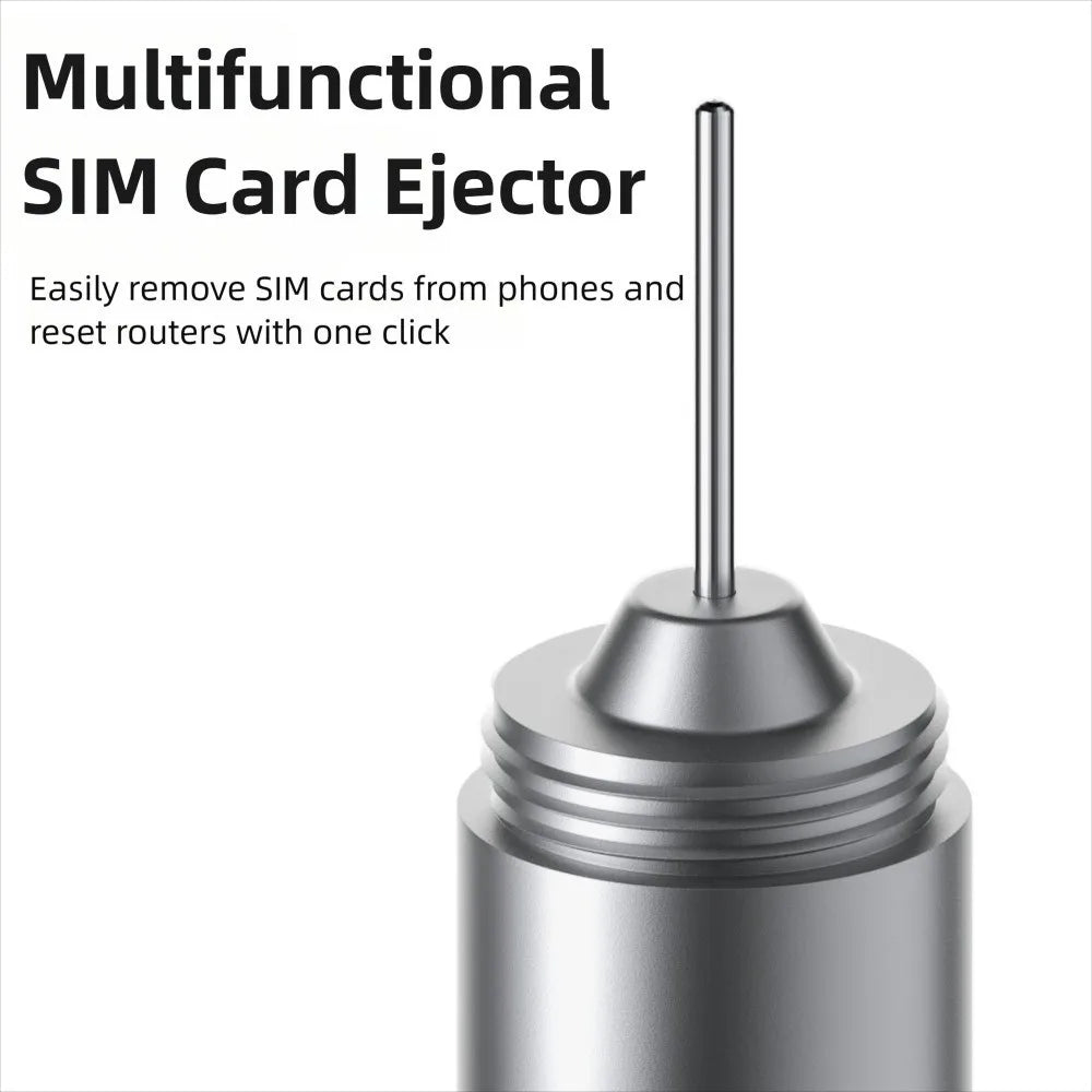 2-in-1 SIM Card Tool & Earphone Cleaning Brush - Portable Keychain