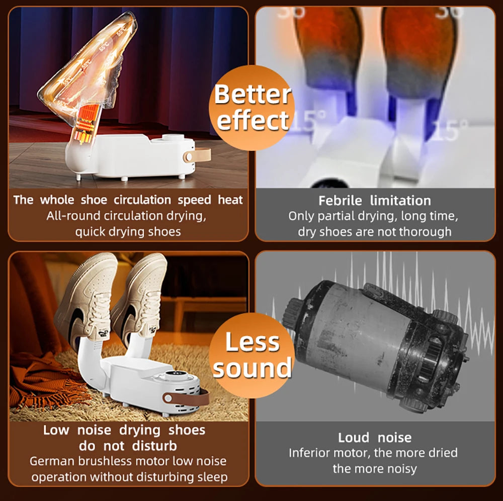 Electric Shoe Dryer - Sterilizing Dehumidifying Boot Warmer