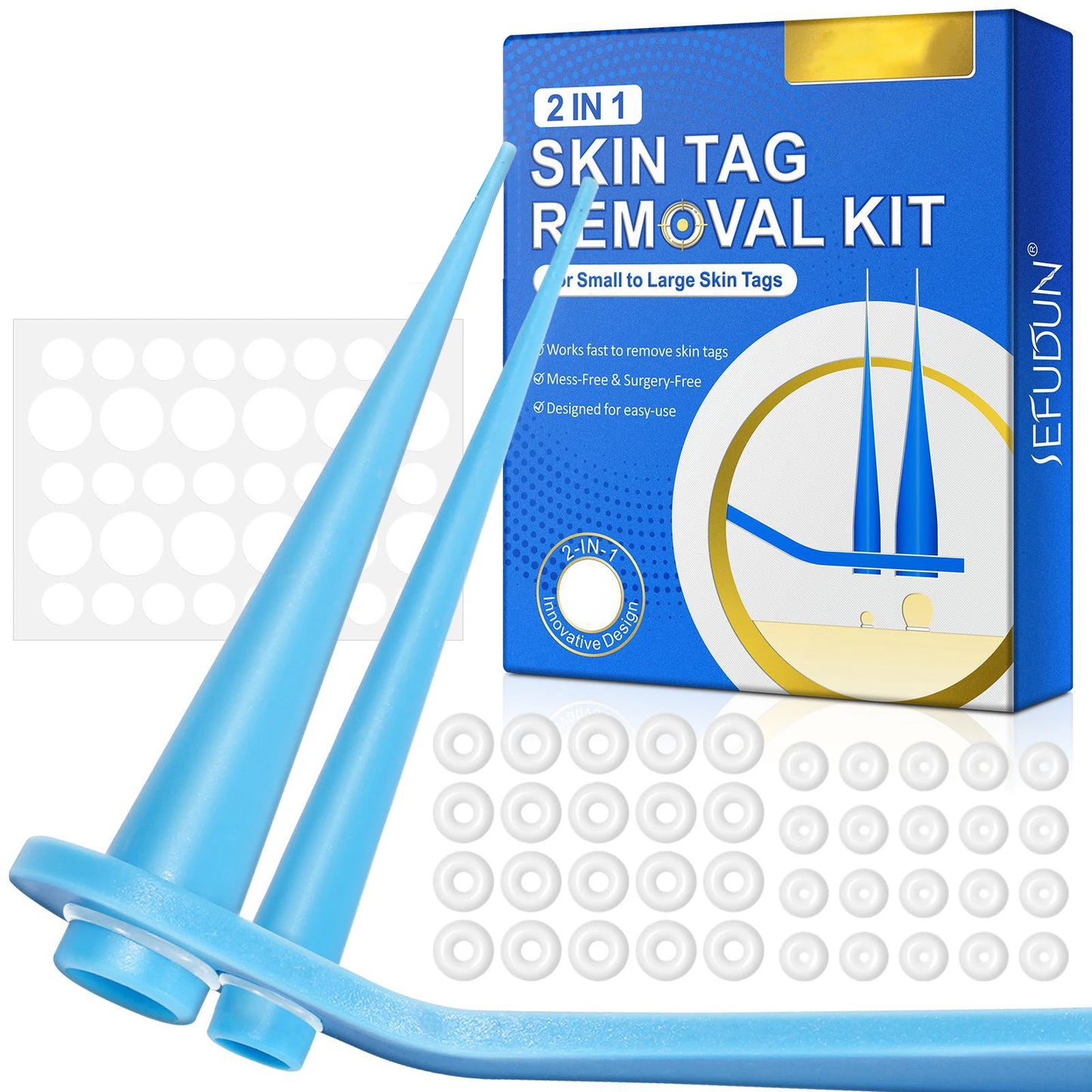 2-in-1 Skin Tag & Mole Removal Tool - Painless Auto Remover Kit